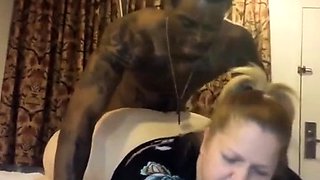 Amateur BBW Brunette With Glasses Fucks Dildo