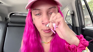 Blowing My Nose in the Car POV Digging for Gold Boogers