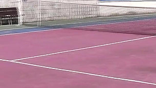 Horny Mixed Double Tennis Match