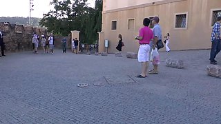 Busty amateur teen outdoor hardcore action with cum