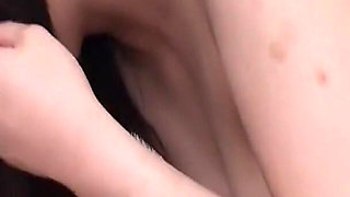 Cute Japanese Girl Scene-2 Slim Oriental with Small Tits Enjoys Her Hairy Pussy Cummed on