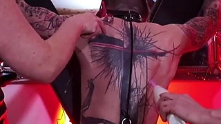 Inanna Justice and Lady Syene Subject Tied Slave to Anal Hook Penetration - Double Domme Anal Training Part 5