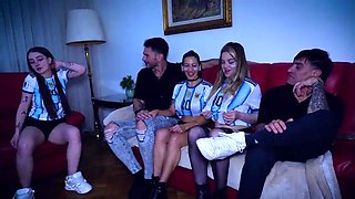 I was observing the Argentina match with a buddy until the nymphs arrived and we had group-drill.