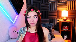 Cute Babe Plays Her Small Tits and Dildo