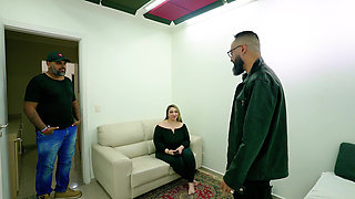 Naughty BBW Blonde Wife Being Broken Into by Hardcore Black While Cuckold Husband Watches It All