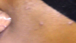 Ebony Blows Big White Cock and Swallow Sperm