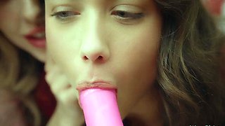 Steamy Lesbian Threesome with Machines and Passionate Play