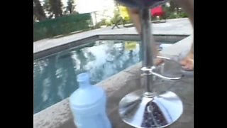 French amateur Victoria Lan oiled up and fucked hard by BBC in doggy style