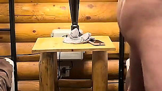 190cm 100kg Chinese Stud Celebrates Xxxmas by Fucking Married Chinese MILF in a Cabin