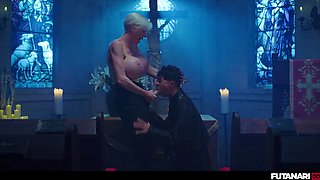 Tanya Virago Dominates Emilio Mazote with Futanari Big Tits