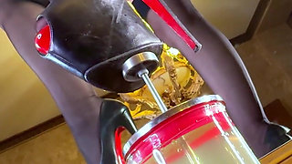 Humiliating Golden Tea for the Boss - Socks & Panty Infusion