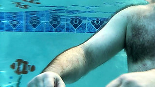 Cuckquean POV - BBW Cuckcake Fucks My Husband in Outdoor Pool While I Film Underwater