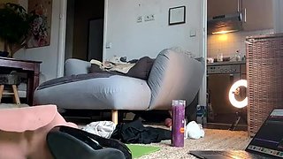 Inked beauty shares passionate intense solo dildo desire