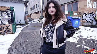 German Scout - Curvy Big Natural Tits Teen 18 Rose Noir Get Hairy Pussy Fucked at Casting