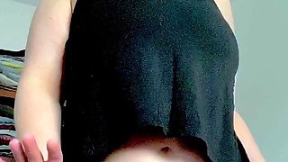 Stacked brunette goes solo toys and masturbation