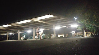Risky sex in an empty parking lot!