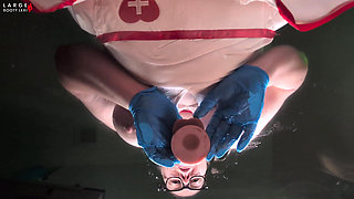 Nurse Lexi's Cum Collection POV: Ass and Tits Pressed on Glass - Handjob, Titfuck, BJ, Wild Ride and Facial
