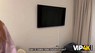 Vip4k. overdue debt is no problem for this wild redhead