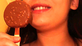 I Eat the Popsicle and Suck on It. After I Eat the Popsicle, I Examine My Mouth and Throat with the Popsicle Stick