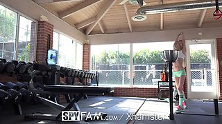 SpyFam Step Brother Catches Lesbian Step Sisters Eating Puss