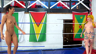 Rnw0071 Amber Phoenix Vs Sabrina Jade Nude Wrestling Live July 24