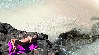 Naked on the beach