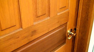 Smoking fetish with brunette in sexy lingerie