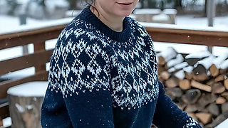 I Grabbed My Big Tits and Played with Them in Many Sweaters for My 63f Lesbian Roommate I Wanted to Scissor Lick and 69 Her