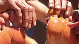Old Granny Foot Worship - Man Licking Oiled Wrinkled Soles