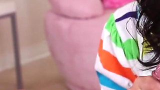 Hot teen latina Kim Gonzalez POV facial blowjob