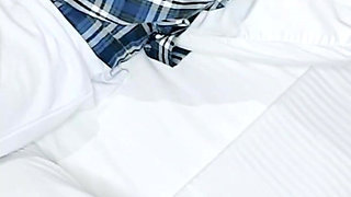 College Girl Visits Teacher at Home and Lets Him Touch Her