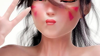 D.va Gangbang Photoshoot - DP & Creampie - 3D Overwatch Animation