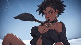 Gorgeous Afro Women in the Cold of Winter, Hentai, artificial intelligence, animation, uncensored