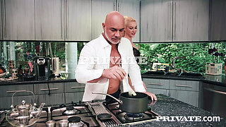 Cherry Kiss Anal Fucked Hard in Kitchen by Christian Clay - Blonde Deep Throat & Facial Cum