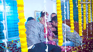 Gangbang Suhagarat - Besi Indian Wife Very 1st Suhagarat with Four Husband