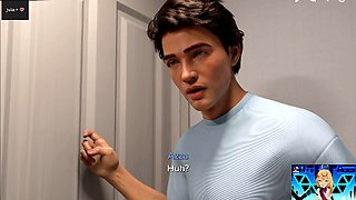3d animated beauties in striptease, pole dance  oral action