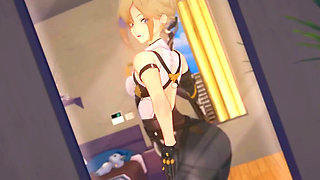 Zenless Zone Zero - Horny Evelyn Squirting Everywhere While Taking a Deep Creampie - 3D Hentai Animations
