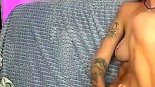 Horny Girl Can't Stop to Ride Her Big Dick Toy