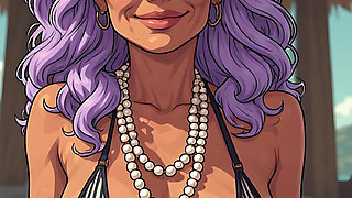 Gorgeous Women at the Beach Bikini Art