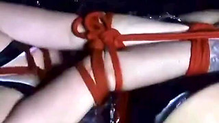 Swimwear Rope Bondage in Water: Hogtied & Gagged