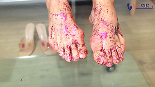 Sexy Ukrainian Glitter Feet POV Teasing