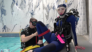 Underwater Bondage in Scuba Tied Tight & Dragged Through Water