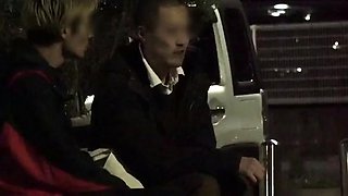 Asian schoolgirl enjoy group sex
