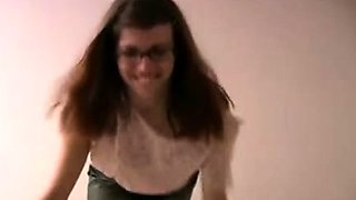 Cute amateur brunette gives pov blowjob and fuck
