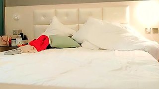 Two brunette asians lick their tight pussies