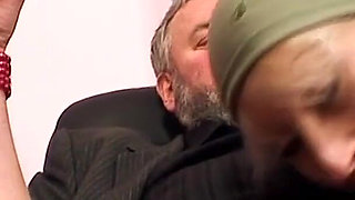 Nice threesome with older couple