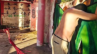 Bdsm Femdom Flogging Punishes Her Slave At Sunset In An Abandoned Building. Back Scratching With Dominatrix Nika