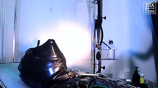 Rubber Toy Chained in Bondage for Mistress - Miss Vera Violette & JJ Graves