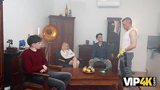 Daddy Shows Son’s Girlfriend His Bigger Dick – Steve Q. & Jessie Ames