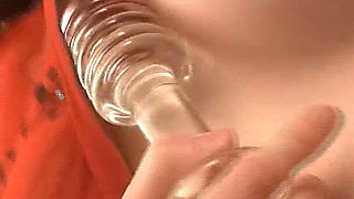 Glass Toy Stretches My Gaping Ass Then Sloppy ATM Lick